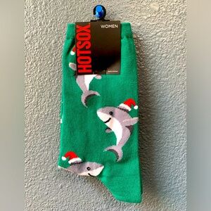 Hotsox women crew socks - Santa Jaws
